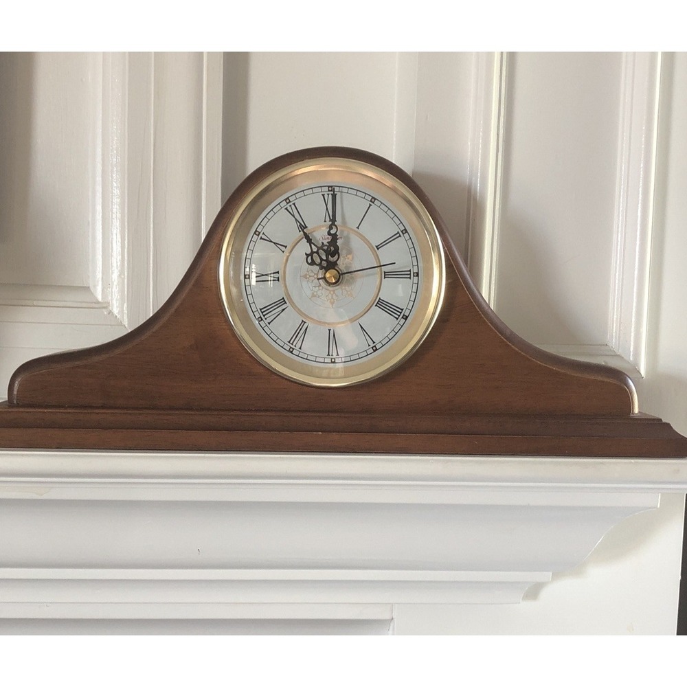 Vintage Sunbeam Wood Mantle Clock Model 882-621 Tested Works Great 17x7x3.5